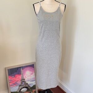 Superdry Light Gray Midi Tank Dress Size 6